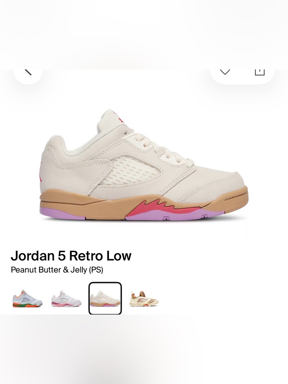 Jordan 5 Retro Low Women's Cream with Pink and Tan Accents